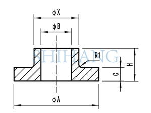 drawing of copper nickel flanges COMPOSITE SLIP ON FLANGE